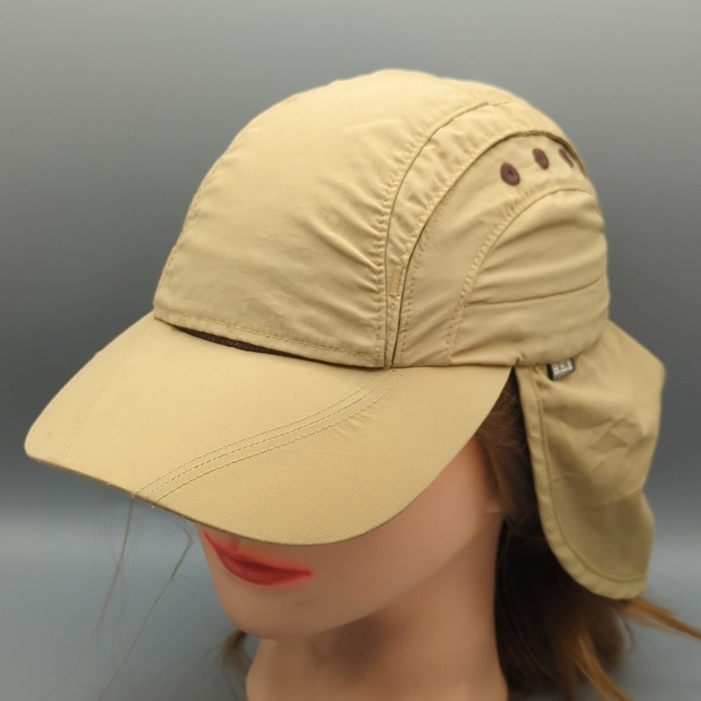 REI Nylon Flap Boys Hat Neck Ears & Head Sun Protection Outdoor Layer Kids Cap